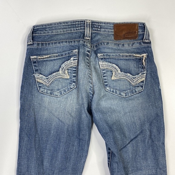 Big Star Maddie Mid Rise Fit Denim Cropped Jeans Size 28 Inseam 26" - Picture 3 of 12